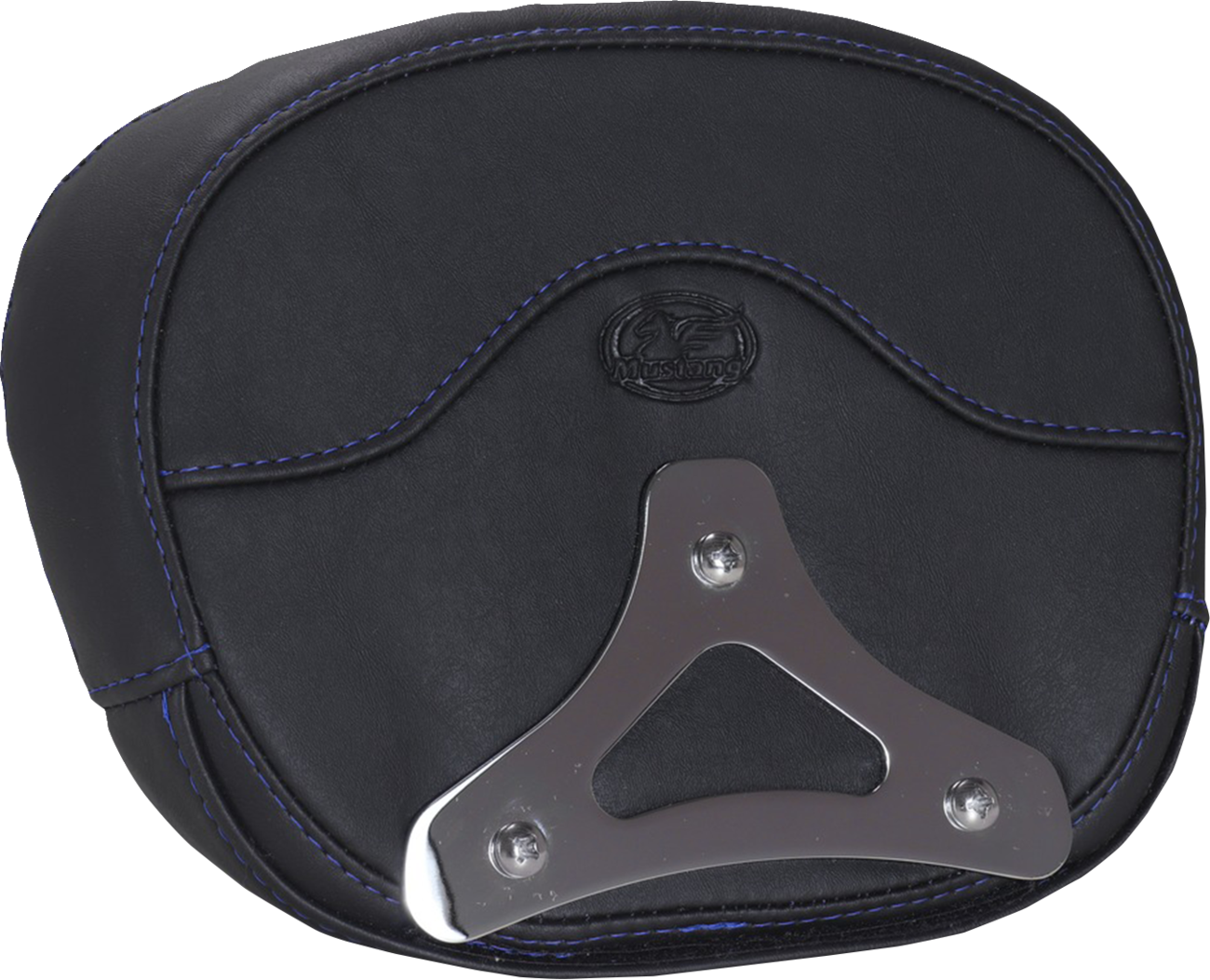 Mustang Deluxe Sissy Bar Pad - Diamond - Sky Blue Stitch - FLT/FLH '23-'25 Harley Davidson