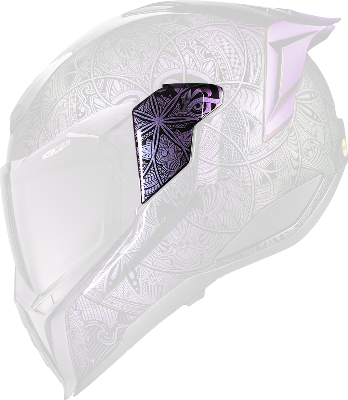 Icon Ultraflite™ Helmet Side Plates — Opal Mandala