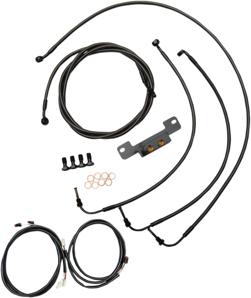 La choppers Complete Plug-and-Play Cable Kit - 15" - 17" Handlebars - '17-'19 Touring - Midnight Harley Davidson