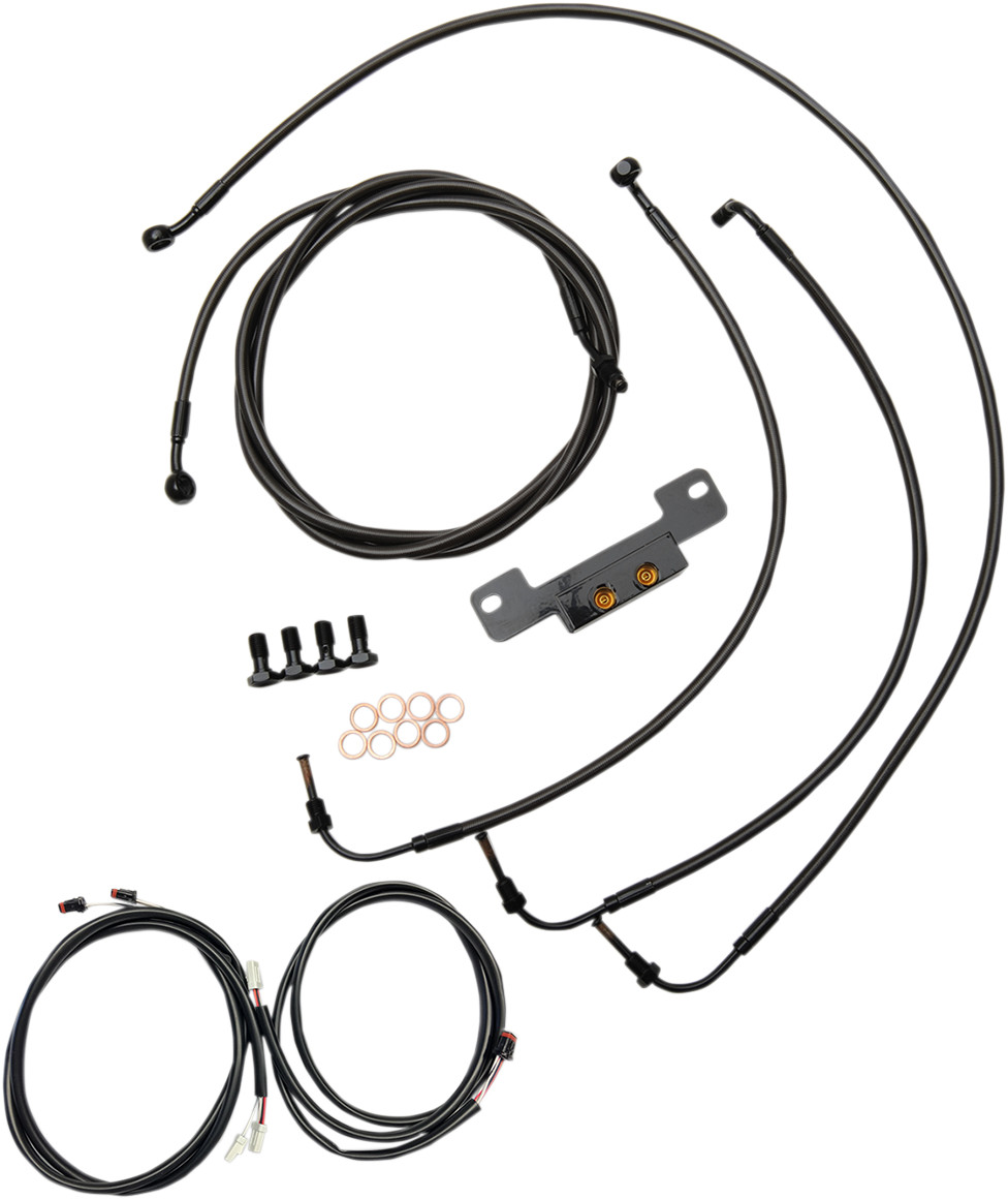 La choppers Complete Plug-and-Play Cable Kit - 15" - 17" Handlebars - '17-'19 Touring - Midnight Harley Davidson