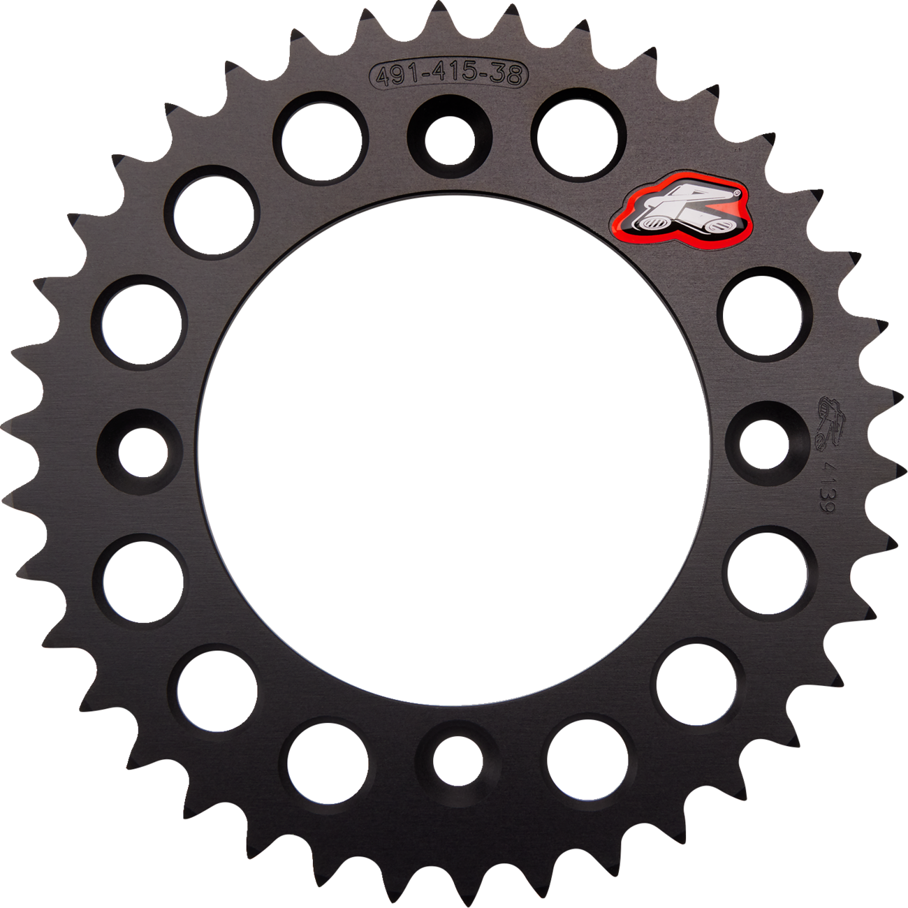 Renthal Rear Sprocket - Aluminum - 38 Tooth - Black - Aprilia/Gas Gas/Husqvarna/KTM 38T