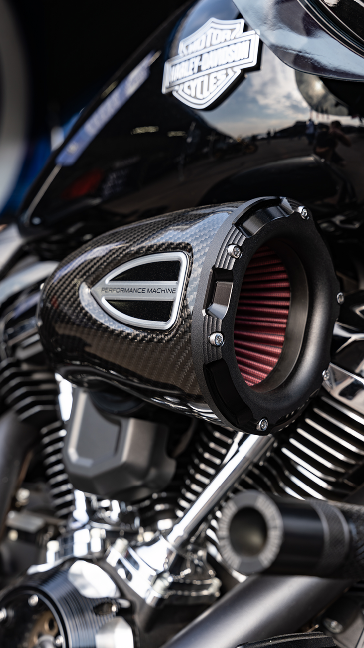 Performance Machine C4 Carbon Air Cleaner For Harley Milwaukee-Eight 2017-2025