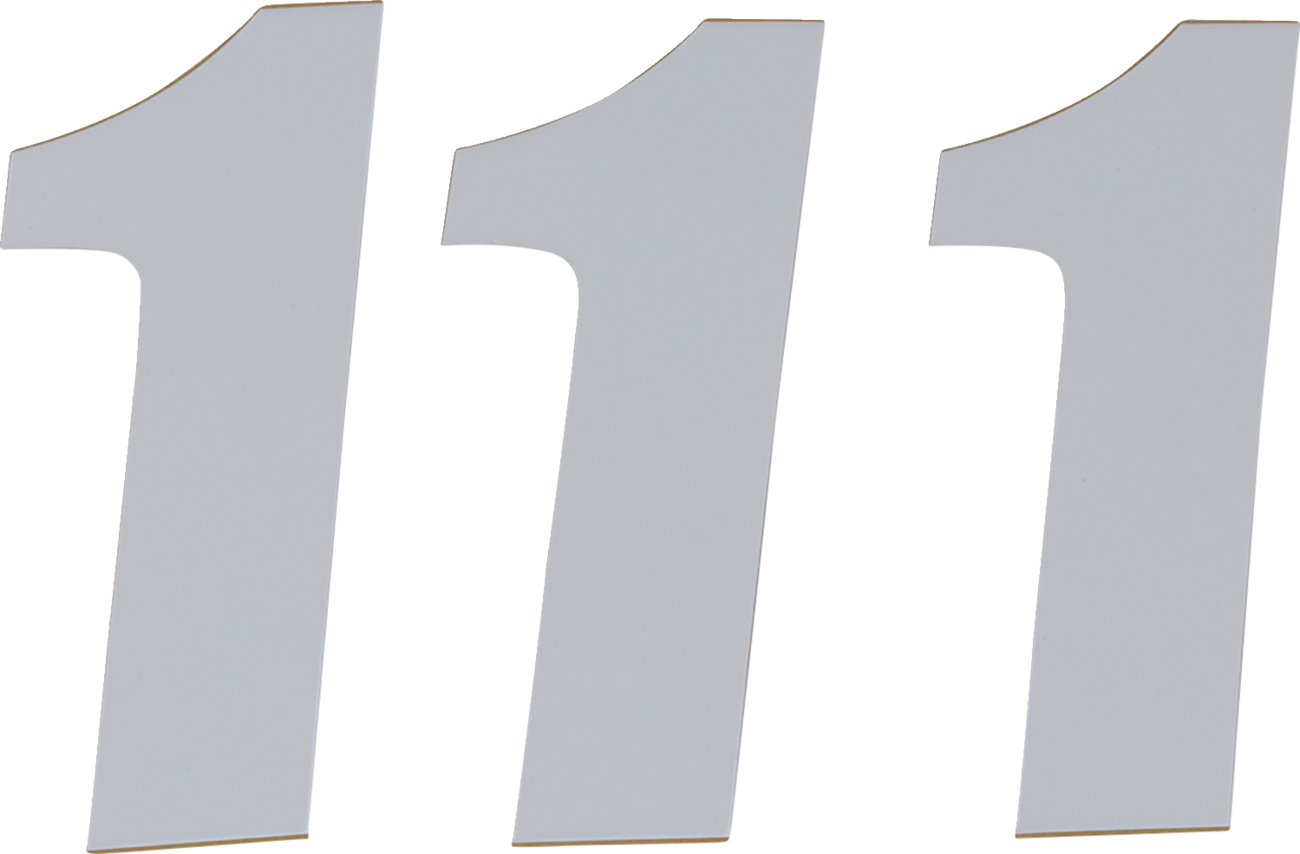 D'cor visuals SX Plate Number - #1 - White - 6"