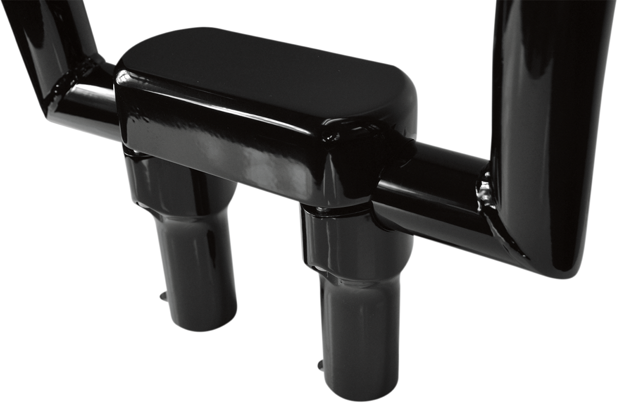 La choppers Solid Handlebar Riser & Top Clamp Kit - 4" - Black