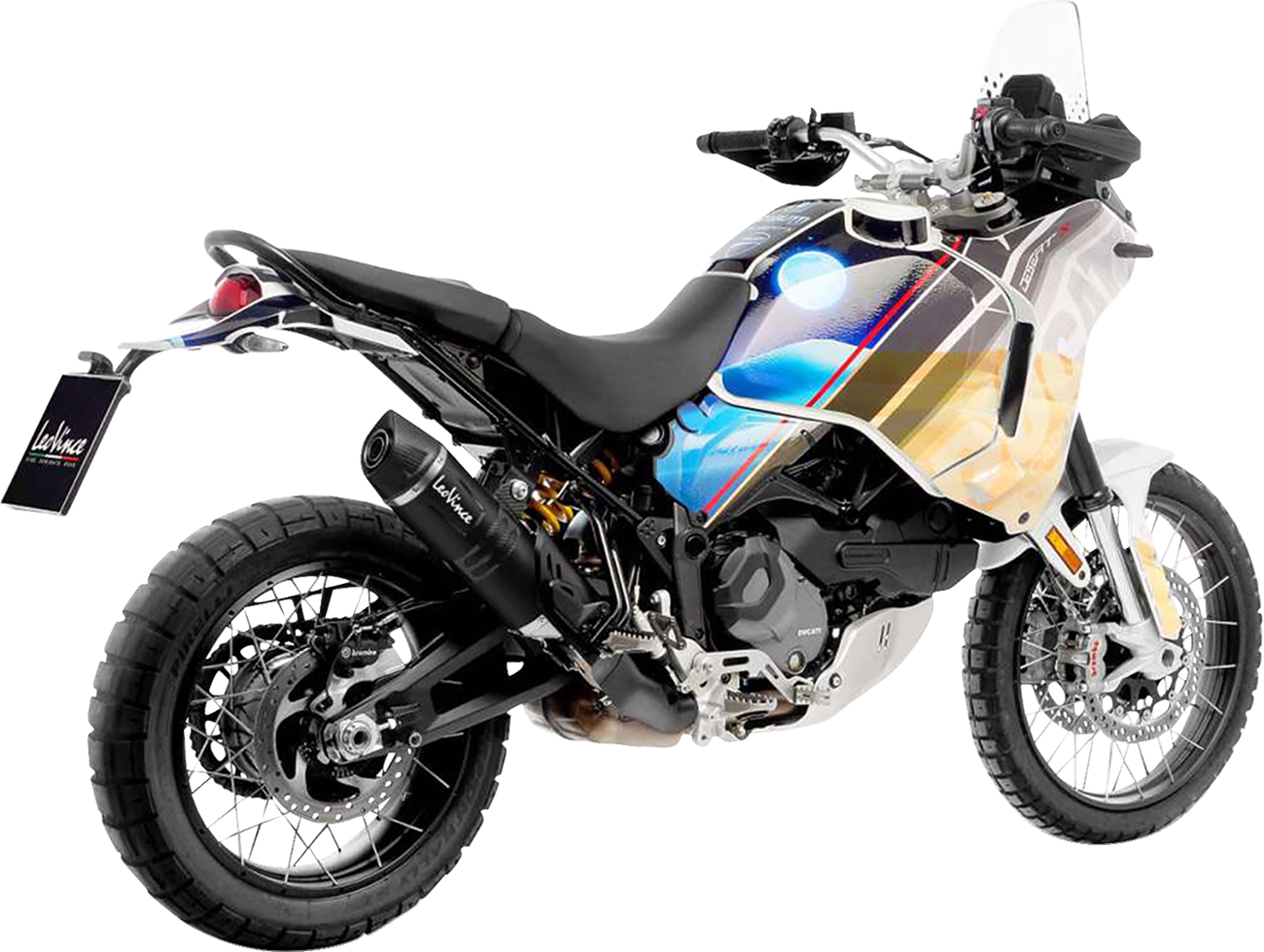 Leovince LV One EVO Slip-On Muffler - Black Edition 2022-2024 Ducati DesertX