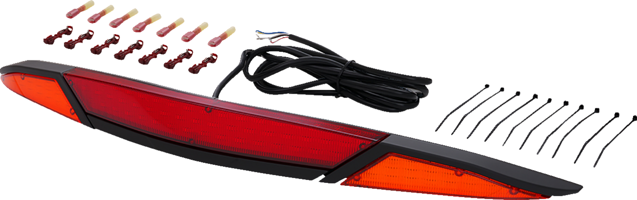 Show chrome LED Trunk Light - Amber/Red Lens - Black - GL1800 2021-2023 Honda GL1800 Gold Wing Tour Airbag Automatic DCT / 2021-2023 Honda GL1800 Gold Wing Tour Automatic DCT / 2021-2023 Honda GL1800 Gold Wing Tour
