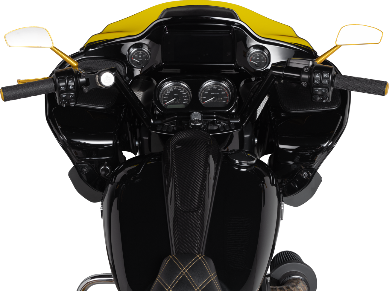 Trask 1 1/4" V-Line +2" Handlebars For Harley Road Glide 2015-2020