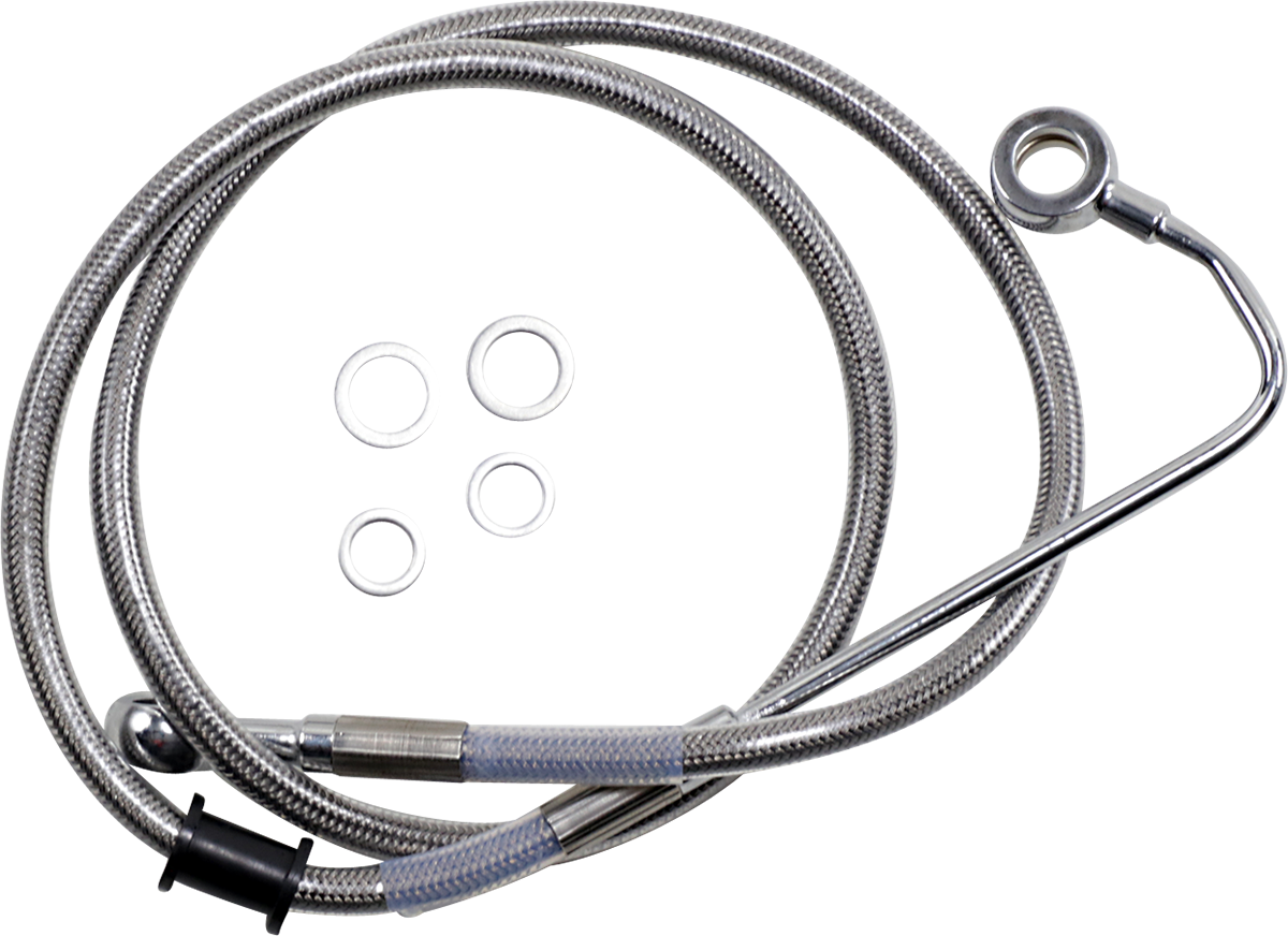 Drag specialties Brake Line - +6" - Stainless Steel - '15-'17 Softail 2015-2017 Harley Davidson FLSTC Heritage Softail Classic