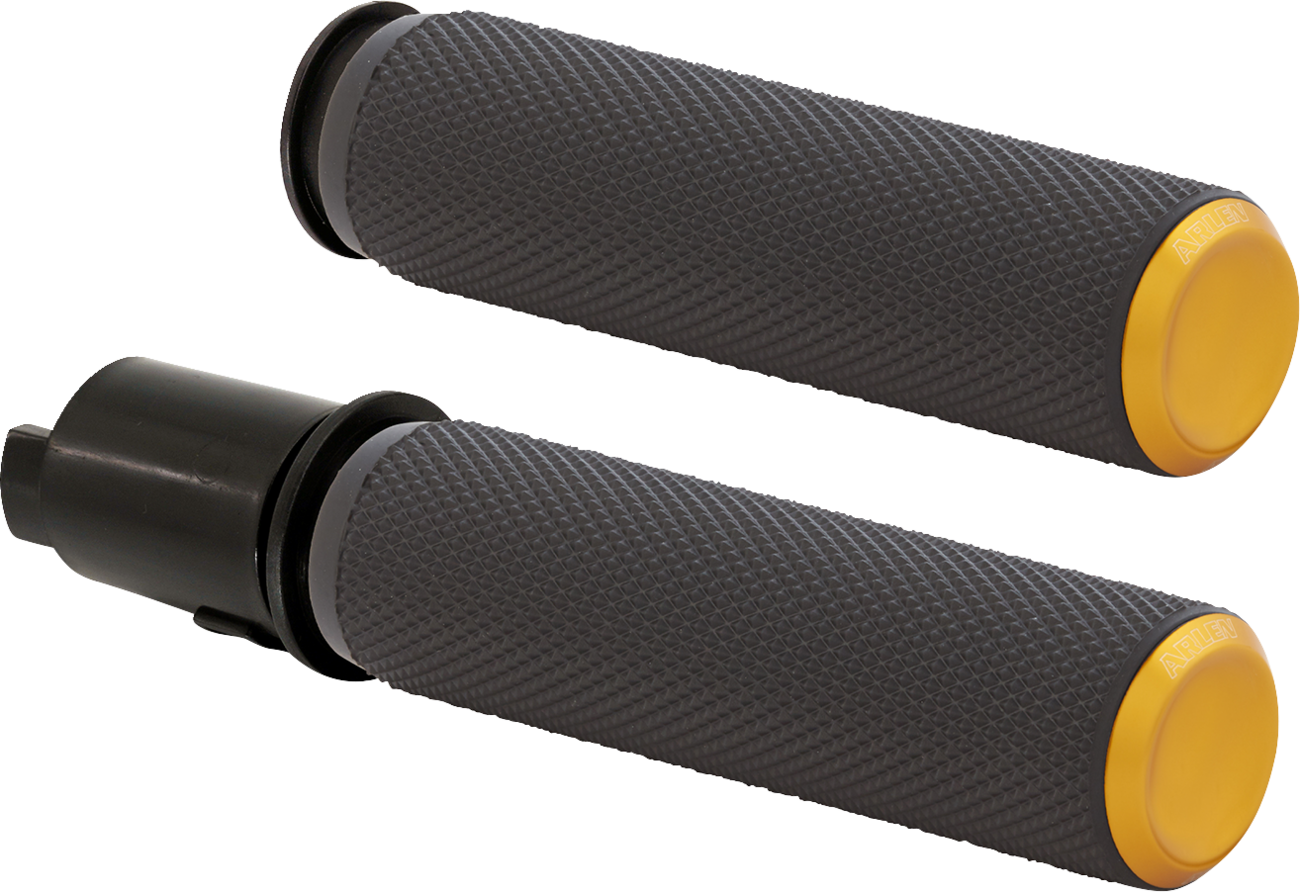 Arlen ness Knurled Grips - TBW - Gold Harley Davidson