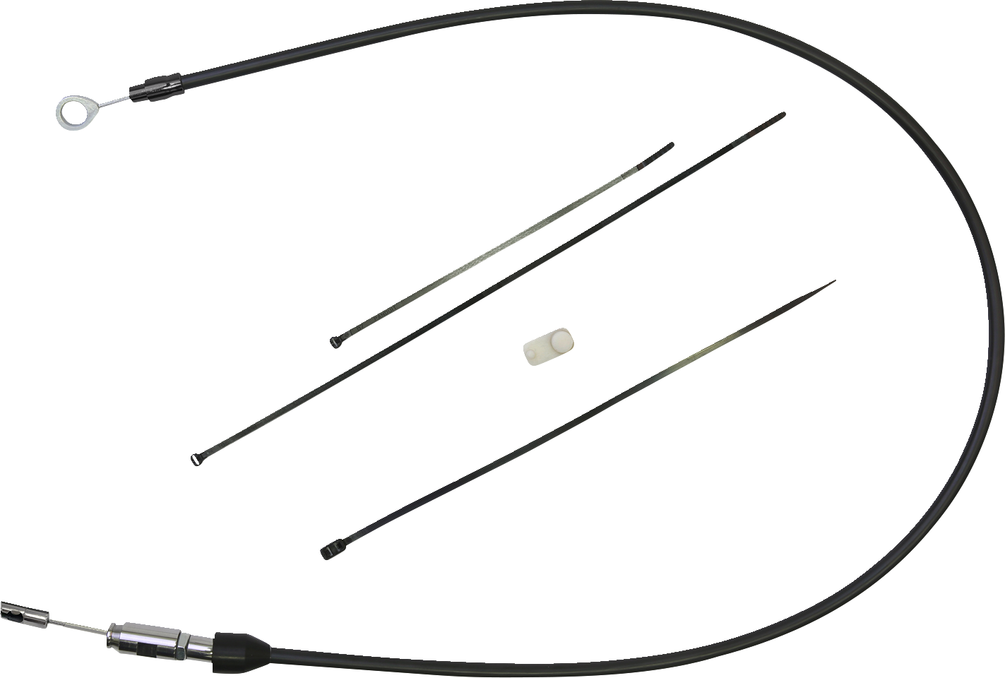 Drag specialties Quick Connect Clutch Cable - Upper - 54" - Black/Black Harley Davidson