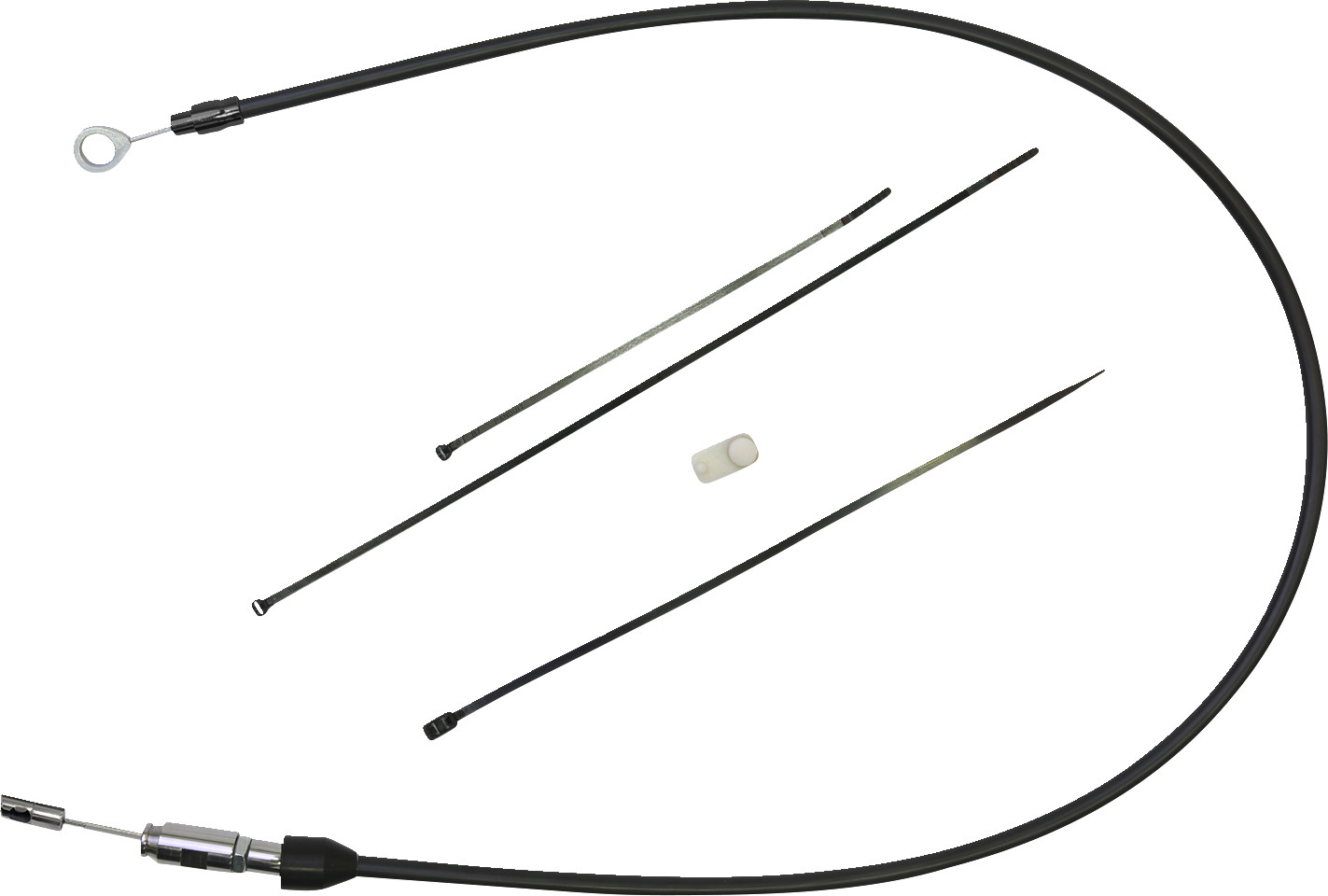 Drag specialties Quick Connect Clutch Cable - Upper - 48" - Black/Black Harley Davidson
