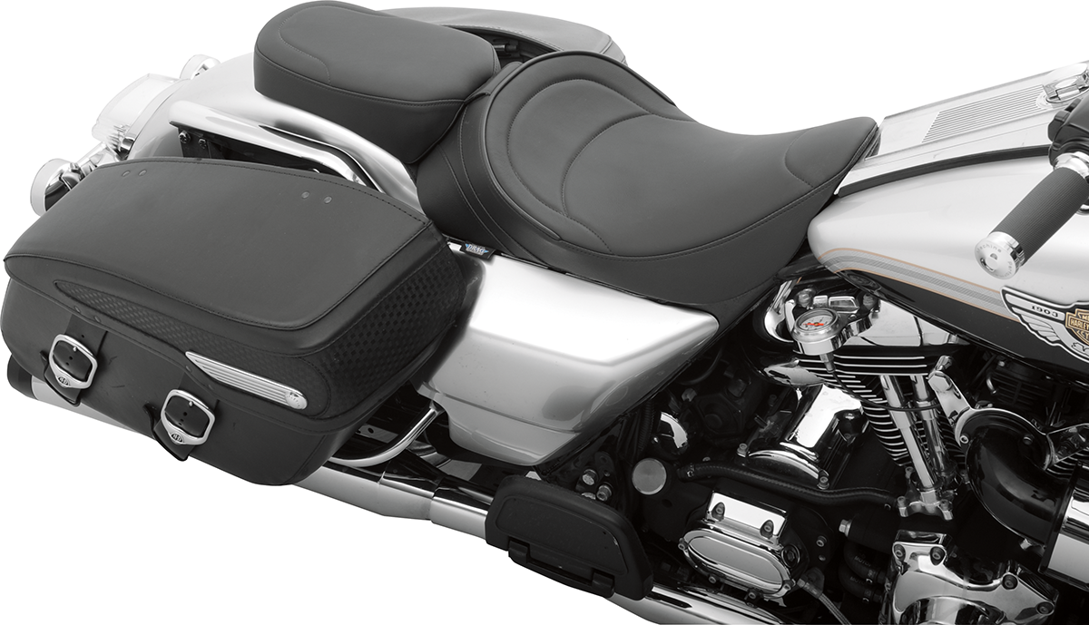 Drag specialties seats Solo Seat - Mild Stitched - Driver Backrest - FLH '97-'07 Harley Davidson