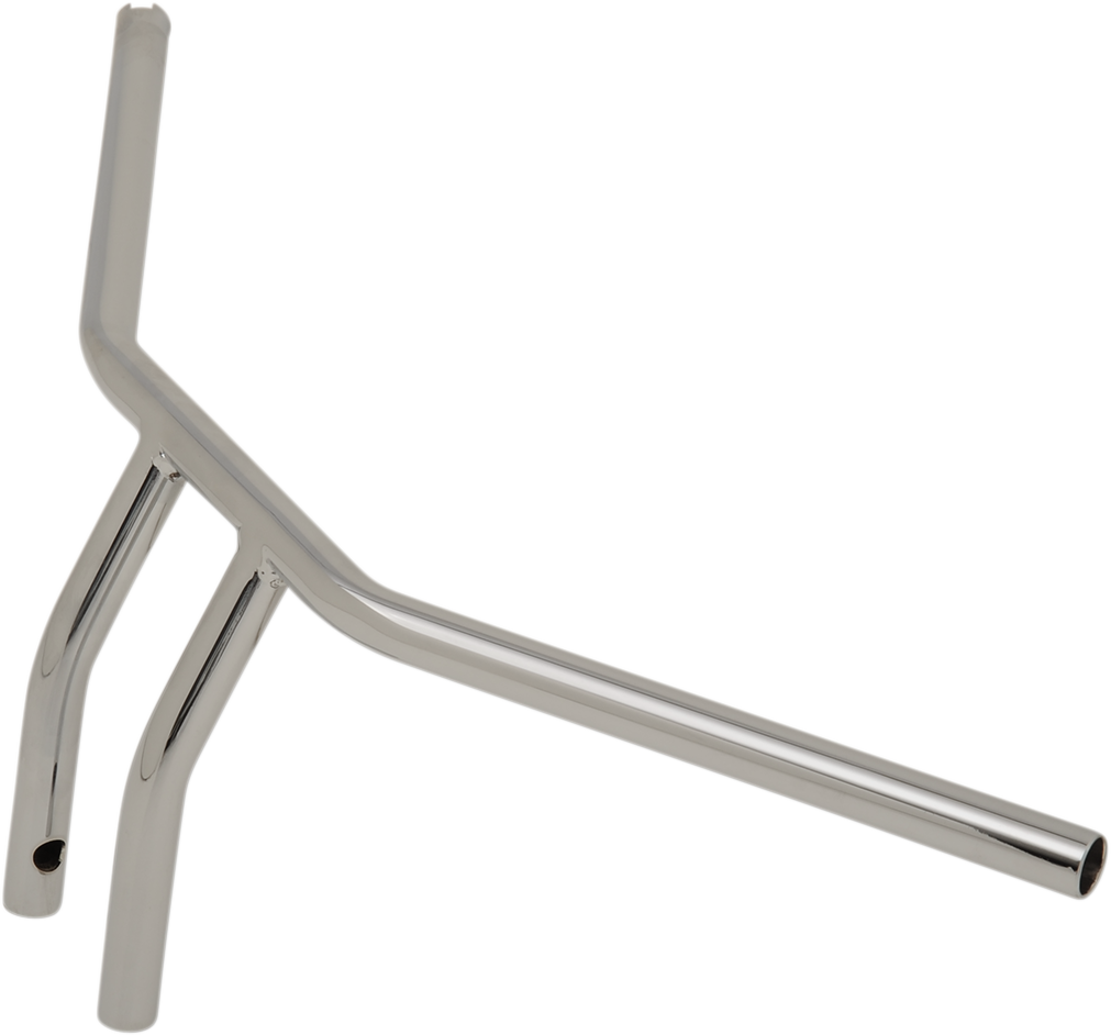 Drag specialties 1" T-Bar - Dimpled - Curved - 8" - Chrome