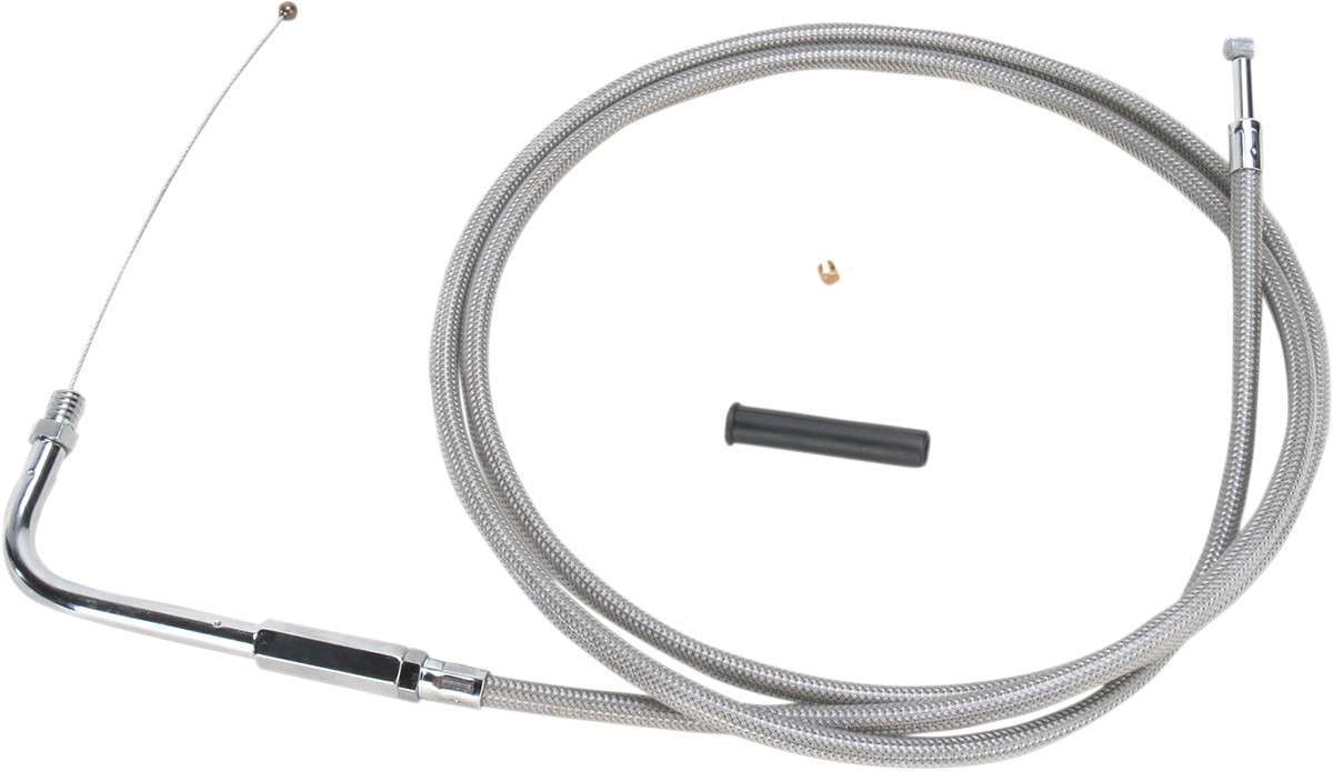 Drag Specialties Stainless Braided Throttle Cable