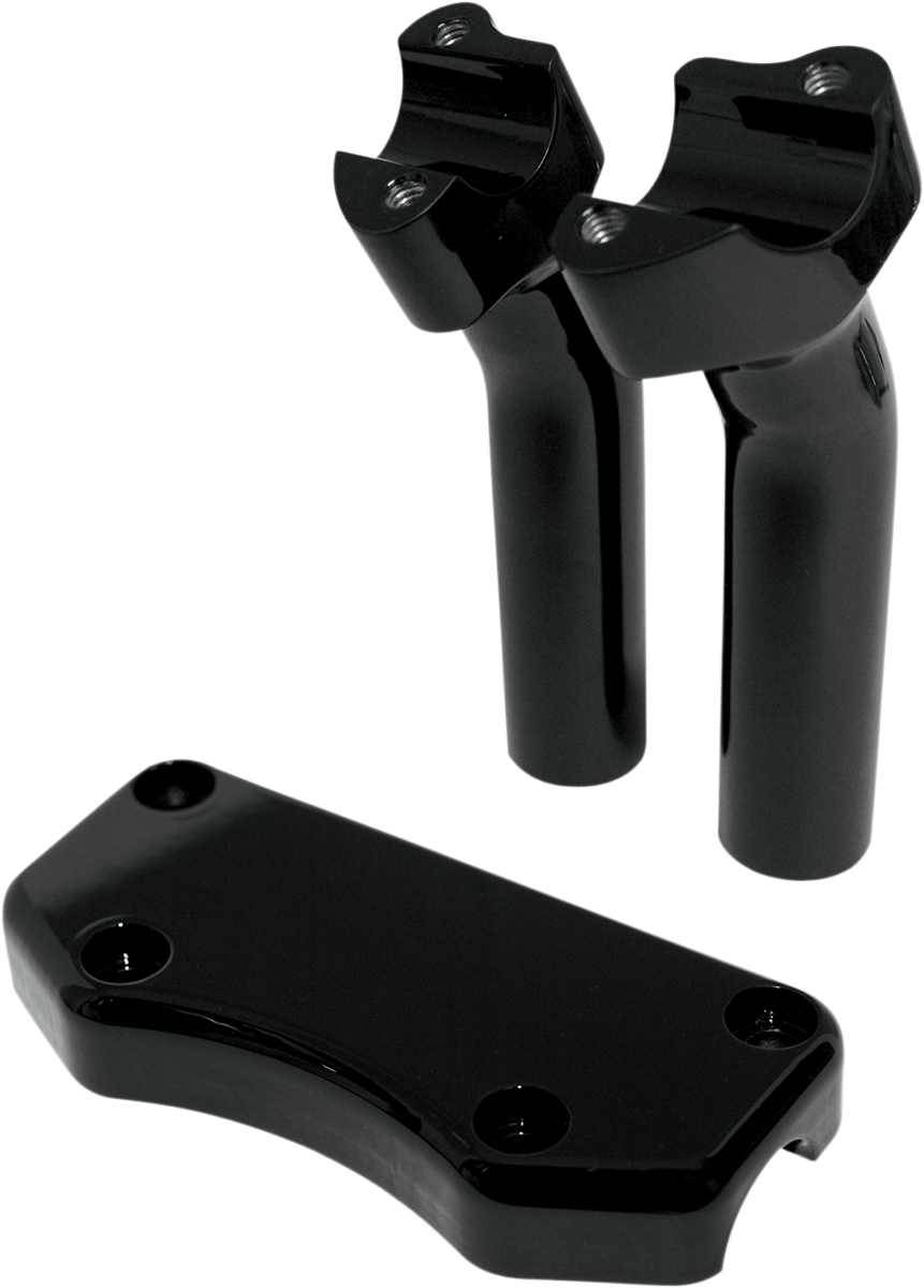 Drag specialties Handlebar Riser & Top Clamp Kit - 5-1/2" - Buffalo - Black