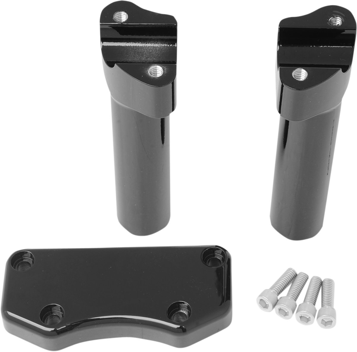 Drag specialties Handlebar Riser & Top Clamp Kit - 6" - Buffalo - Black
