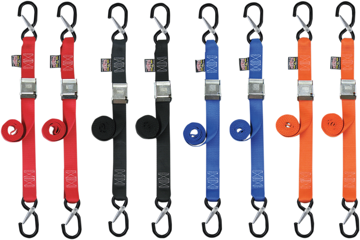 Powertye mfg. 1-1/2" Cam-Buckle with Safety Latch Hooks