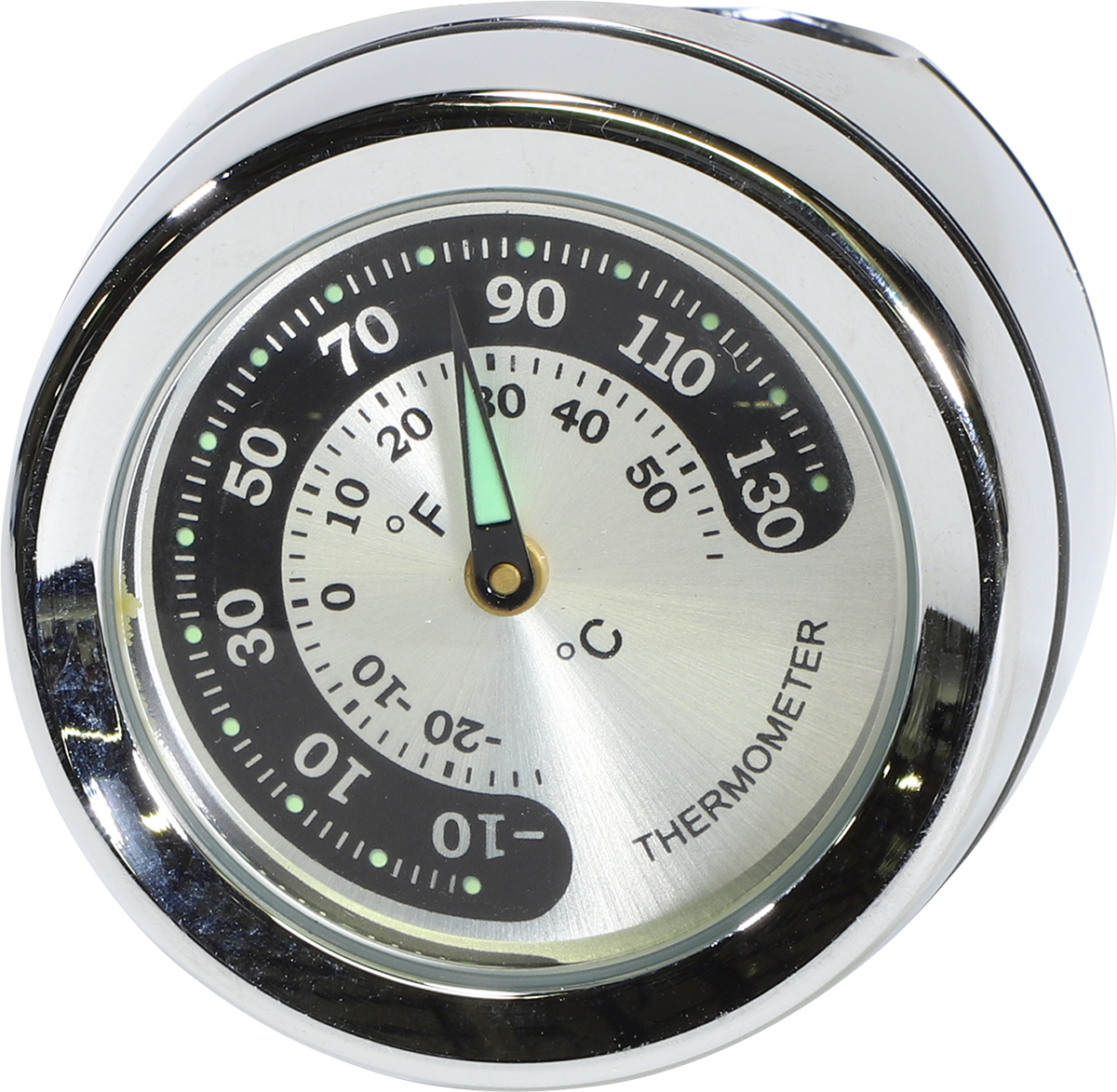 Drag specialties Handlebar Mount Thermometer - Chrome - For 1" Bar