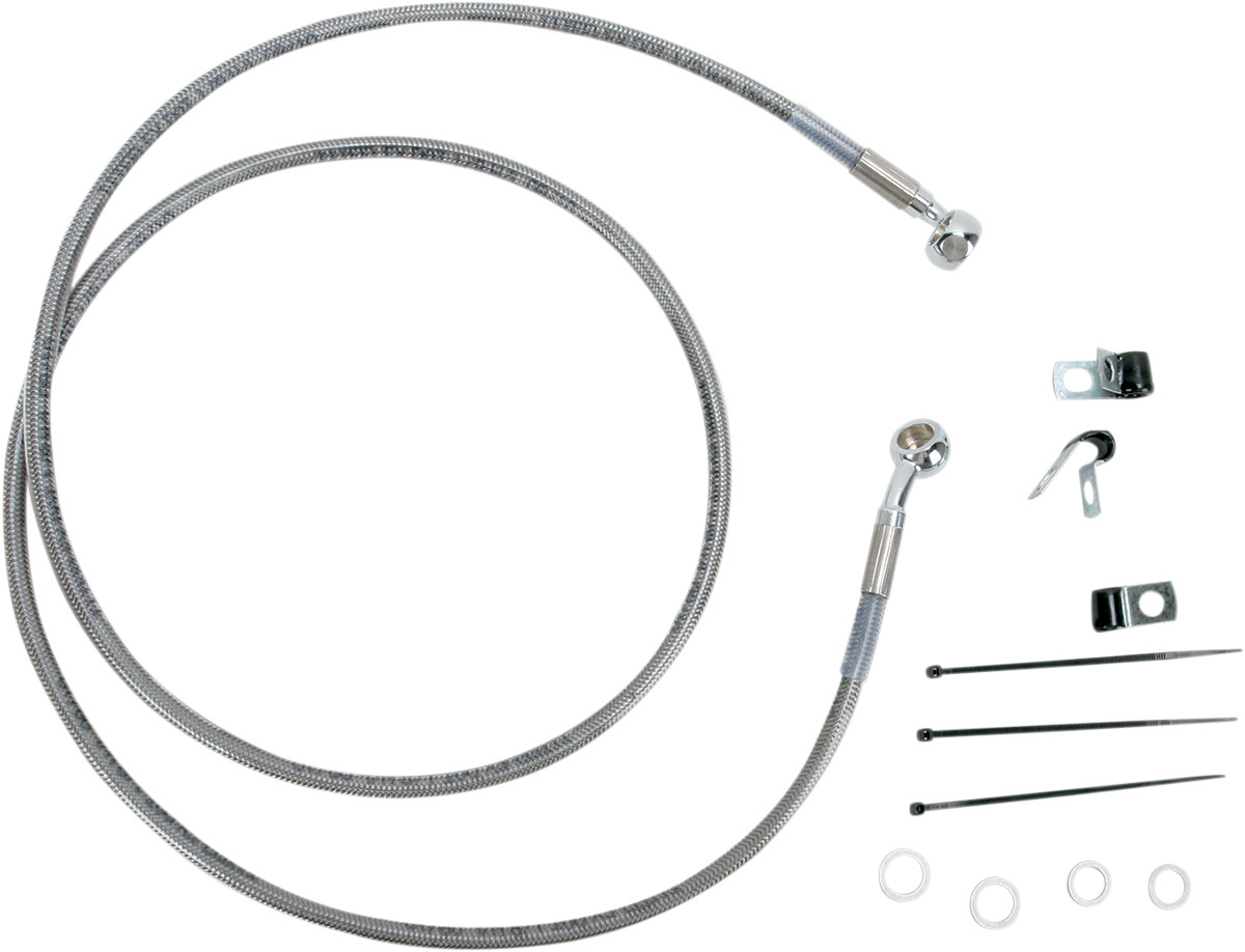 Drag Specialties Extended Length Stainless Steel Brake Line Kit