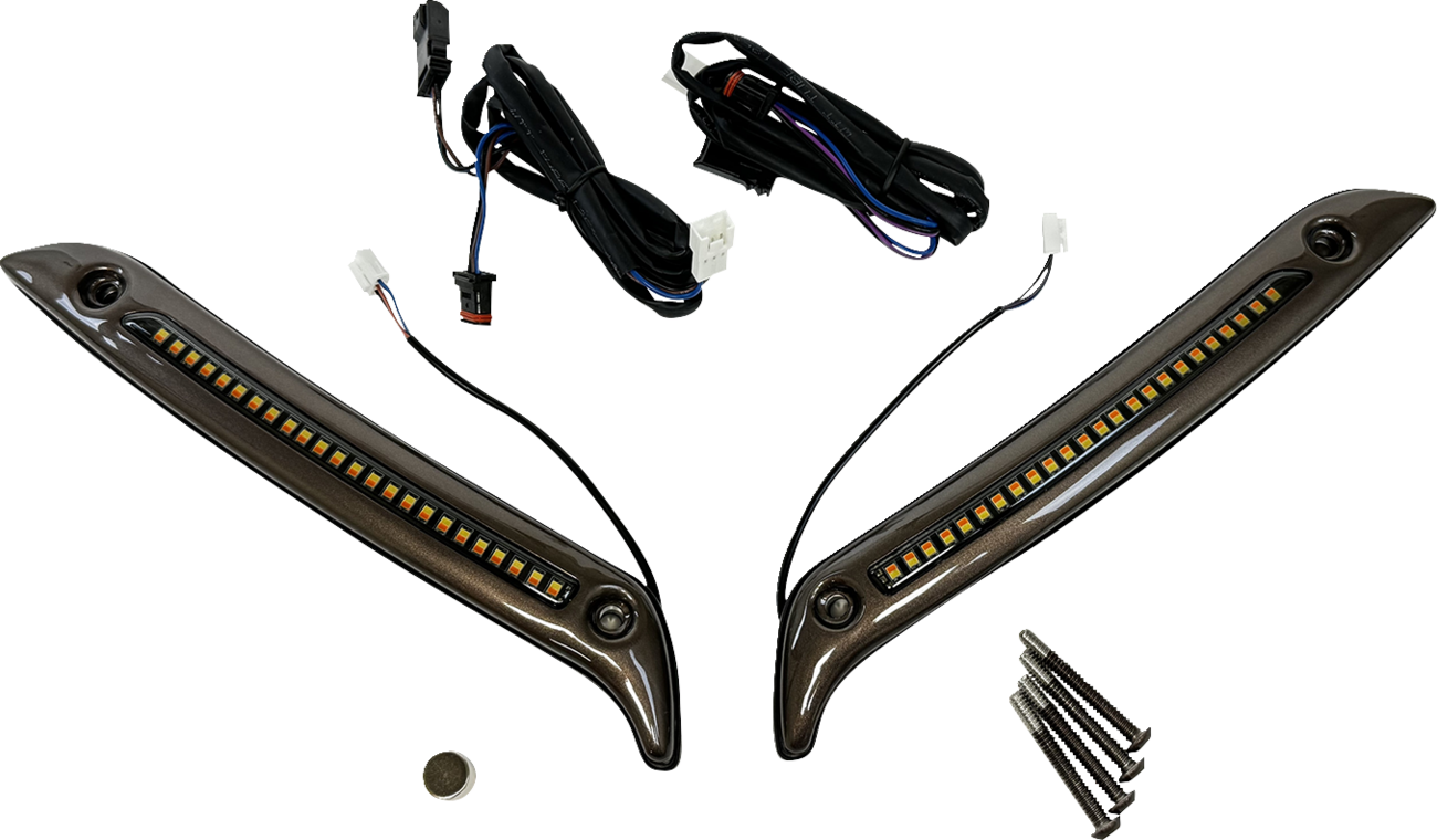 Custom Dynamics LED Windshield Trim For Harley FXLRST 2022-2025
