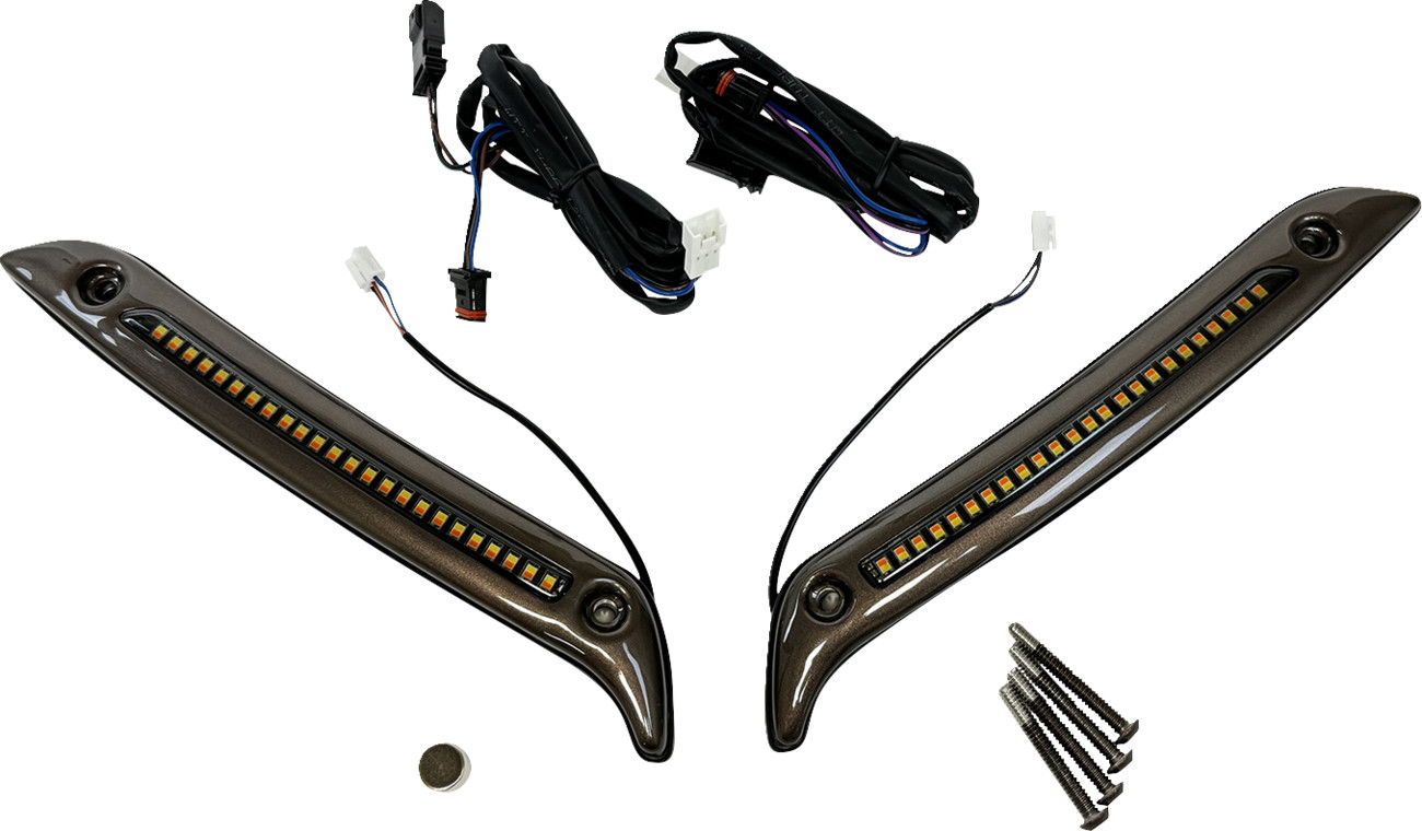 Custom Dynamics LED Windshield Trim For Harley FXLRST 2022-2025