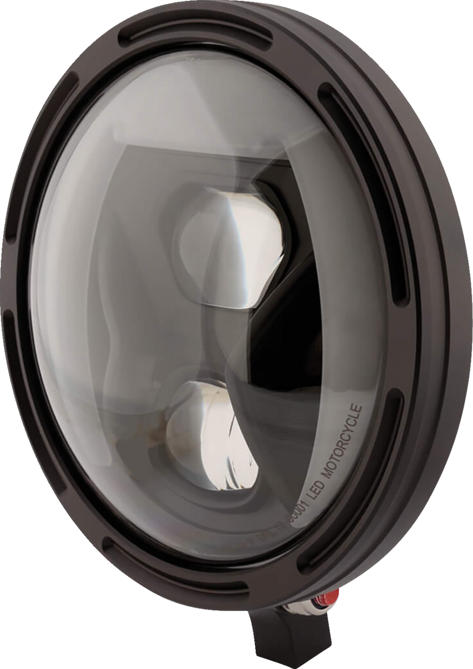 Highsider Adaptive Headlight - 7" - Bottom Mount - Black