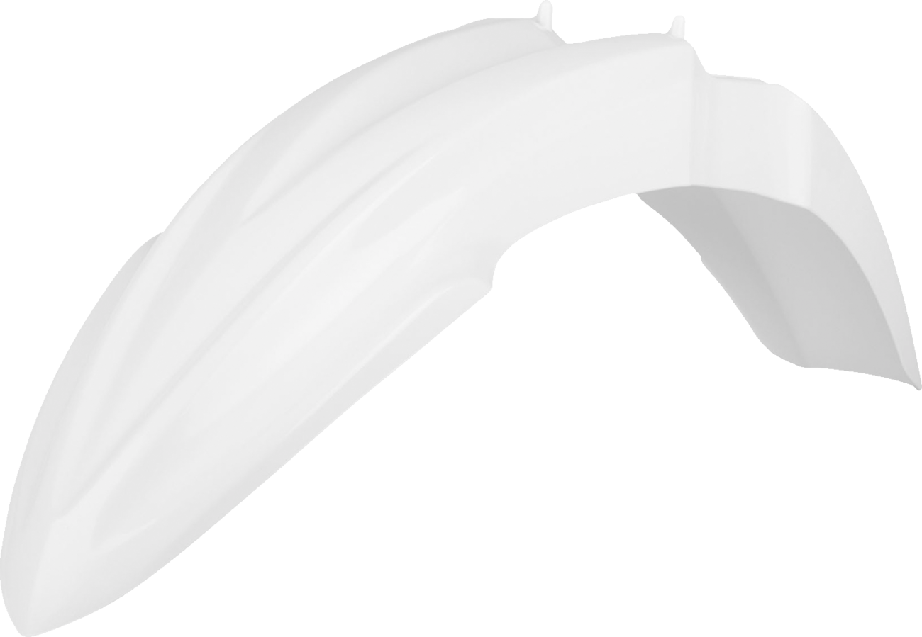 Polisport Fender - Front - White - KX 85/100 2014-2025 Kawasaki KX85 / 2016-2021 Kawasaki KX100