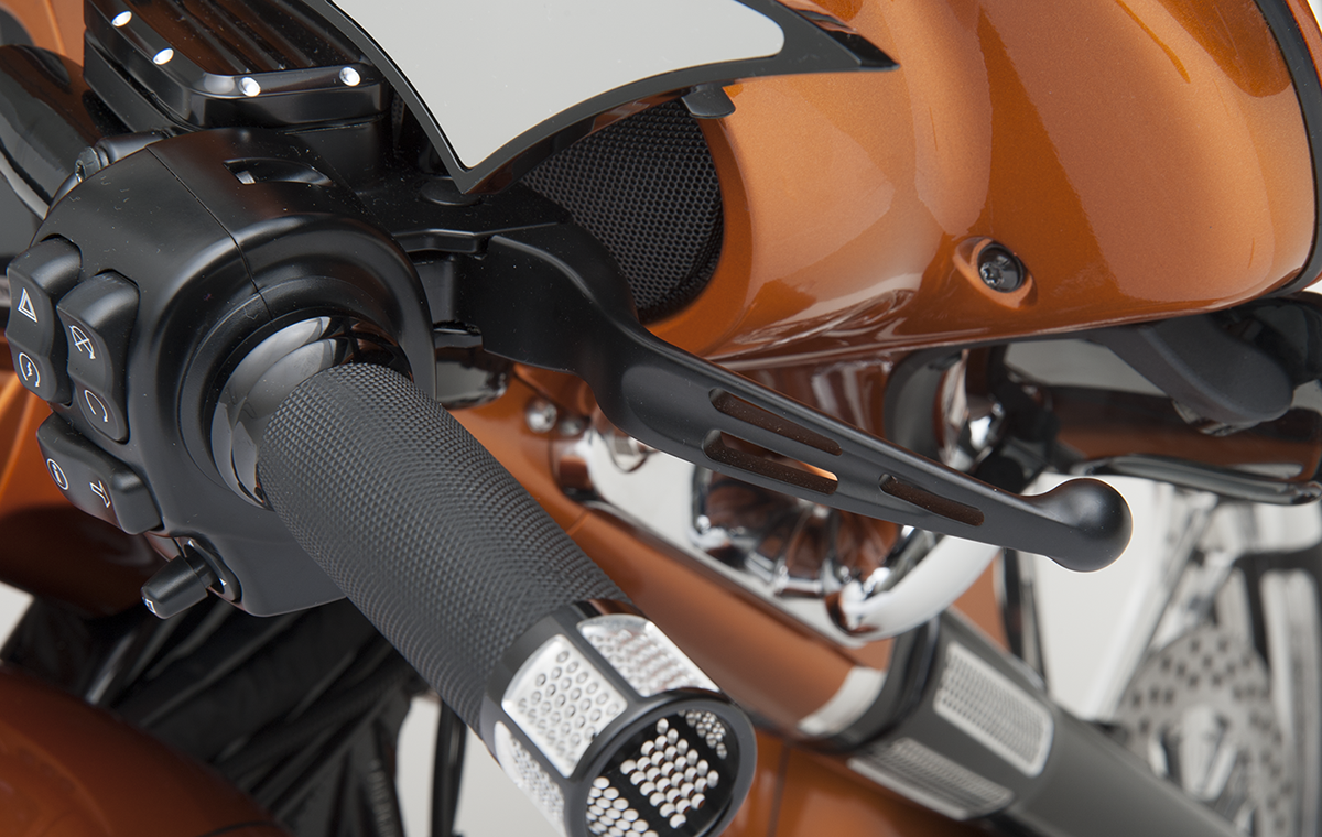 Drag specialties Slotted Wide Blade Lever Set - Black Harley Davidson