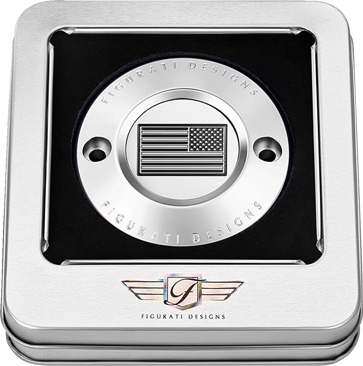 Figurati Designs American Flag Timing Cover For Harley M8 2017-2026