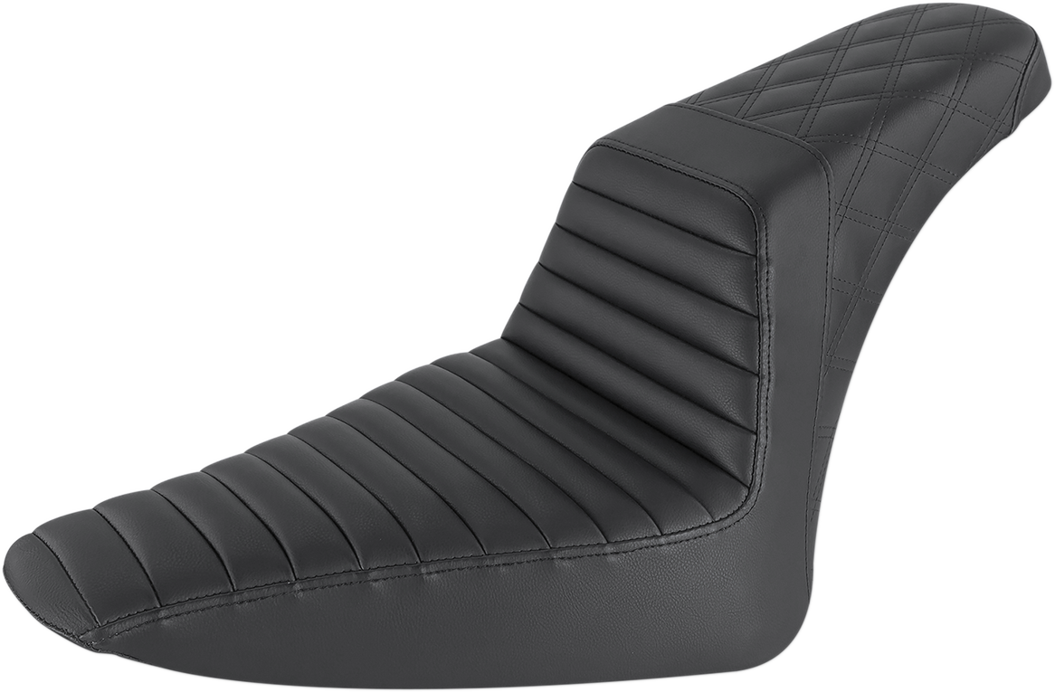 SADDLEMEN Step-Up Seat — Front Tuck-n-Roll/Rear Lattice Stitch