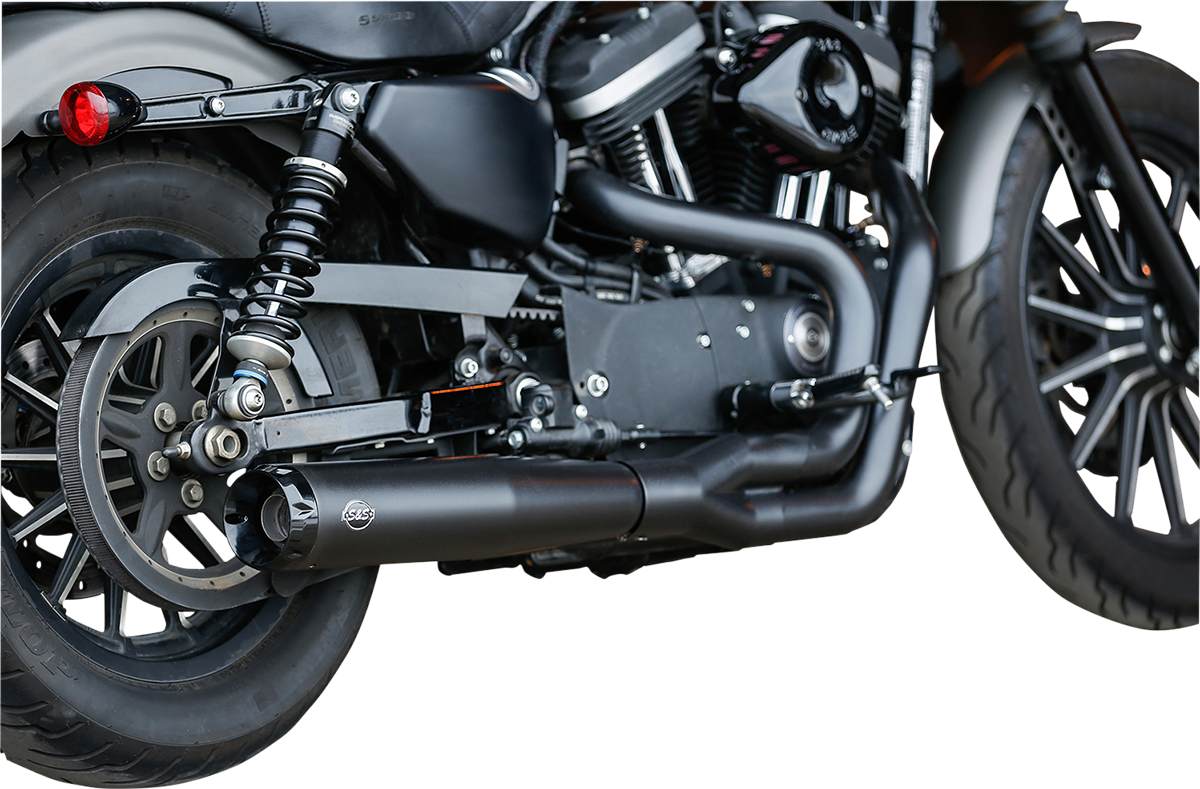 S&S Black 50 State Legal Superstreet 2-1 Exhaust System 2014-22 Harley Sportster