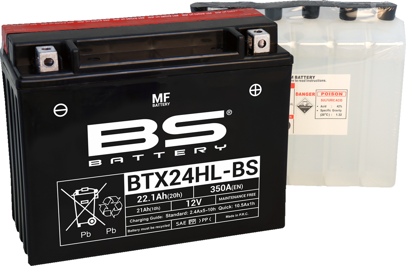 Bs battery Battery - BTX24HL-BS (YTX) Honda/Can-Am/Harley Davidson/Kawasaki/Yamaha/Moto Guzzi/Indian