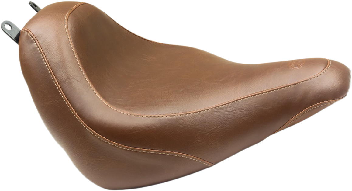 Mustang Tripper Brown Motorcycle Solo Seat for 18-21 Harley Softail FLHC FLDE