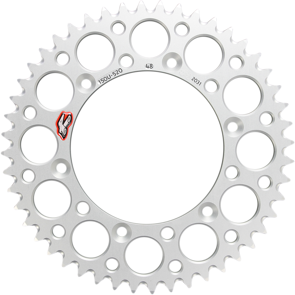 Renthal Rear Sprocket - Aluminum - 48 Tooth - Silver - Yamaha 48T