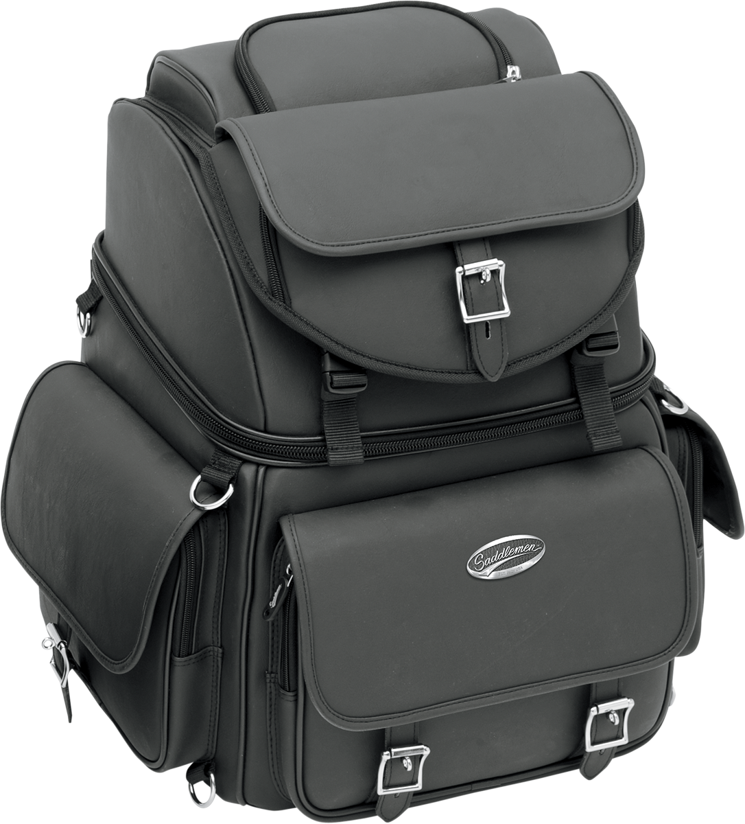 SADDLEMEN BR3400EX Combination Backrest, Backseat, and Sissy Bar Bag