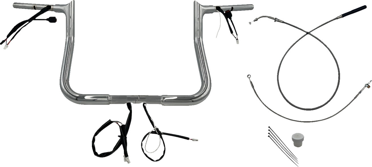 Fat Baggers Inc. 1 1/4" Wired Pointed Top Handlebar Kit For Harley FLHX 2023-2026