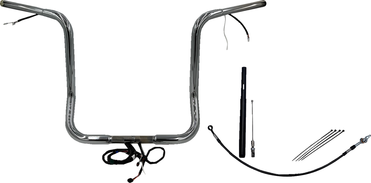 Fat Baggers Inc. 1 1/4" Wired Round Top Handlebar Kit For Harley Touring 2021-2025
