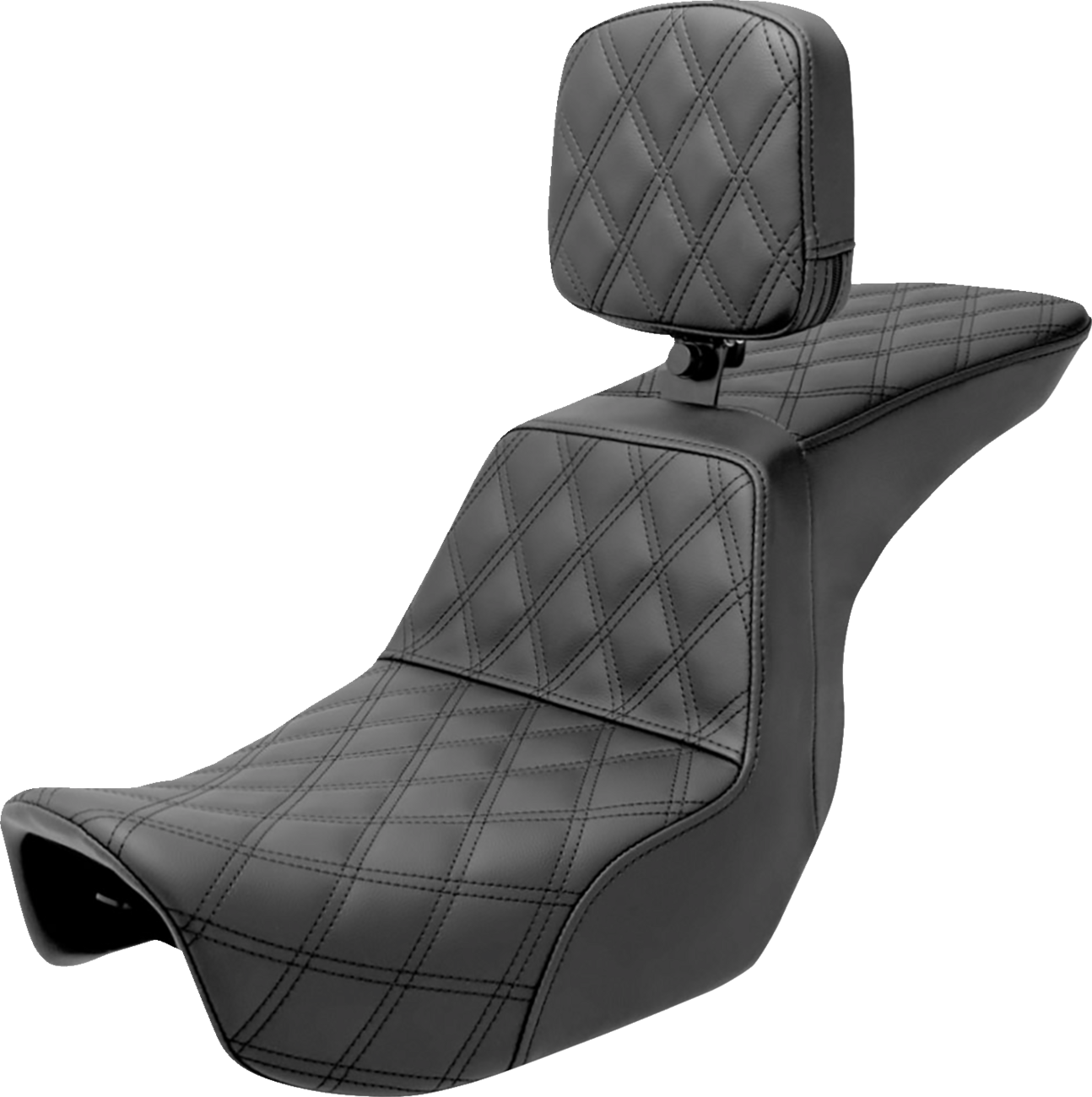 Saddlemen Tour Step-Up LS Lattice Stitch Seat For Harley Dyna 2006-2017