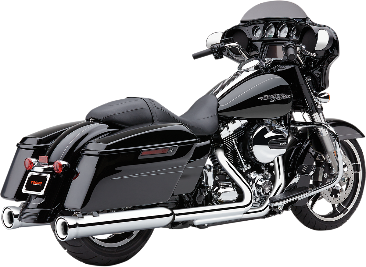 Cobra Neighbor Hater Mufflers for '95-'16 Bagger - Chrome Harley Davidson