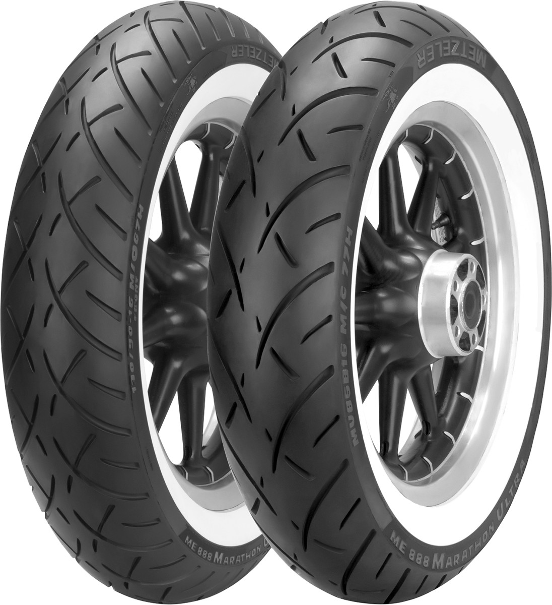 Metzeler Tire - ME 888 Marathon™ Ultra - Front - 130/80B17 - Wide Whitewall - 65H