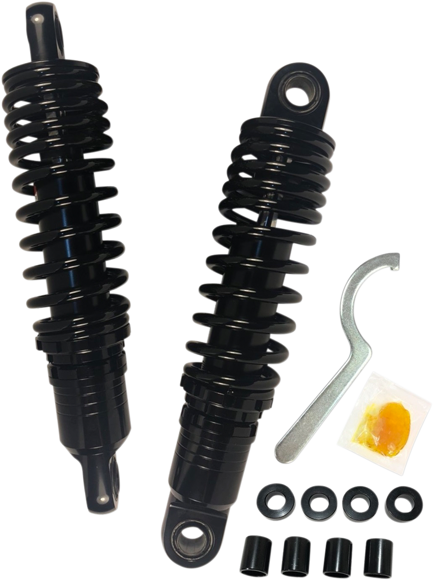 Drag specialties shocks Premium Ride-Height Adjustable Shocks - Black - Standard - 11.5" Harley Davidson