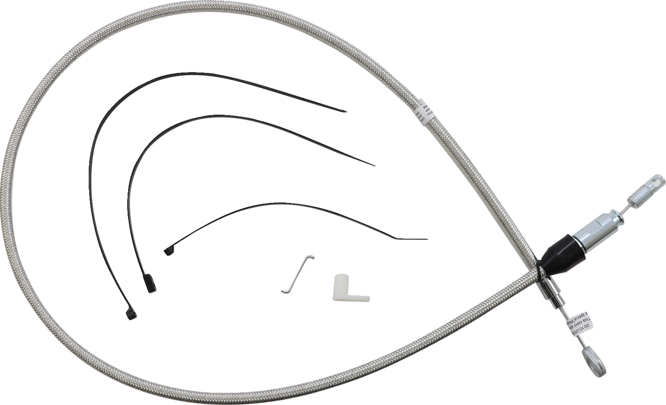 Polished Stainless Quick Connect Upper Clutch Cable