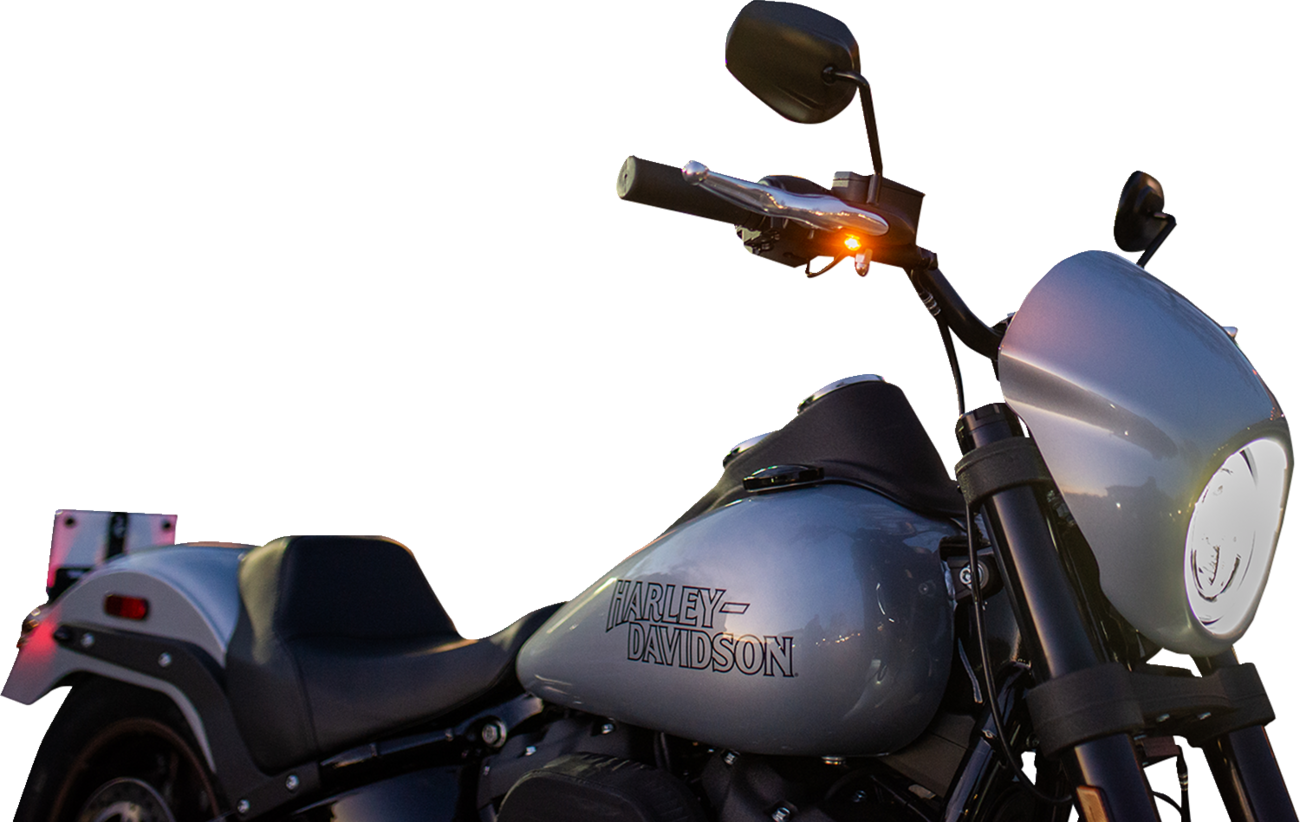 Kodlin usa LED 2-1 Front Turn Signal w/ Running Light - Black Harley Davidson