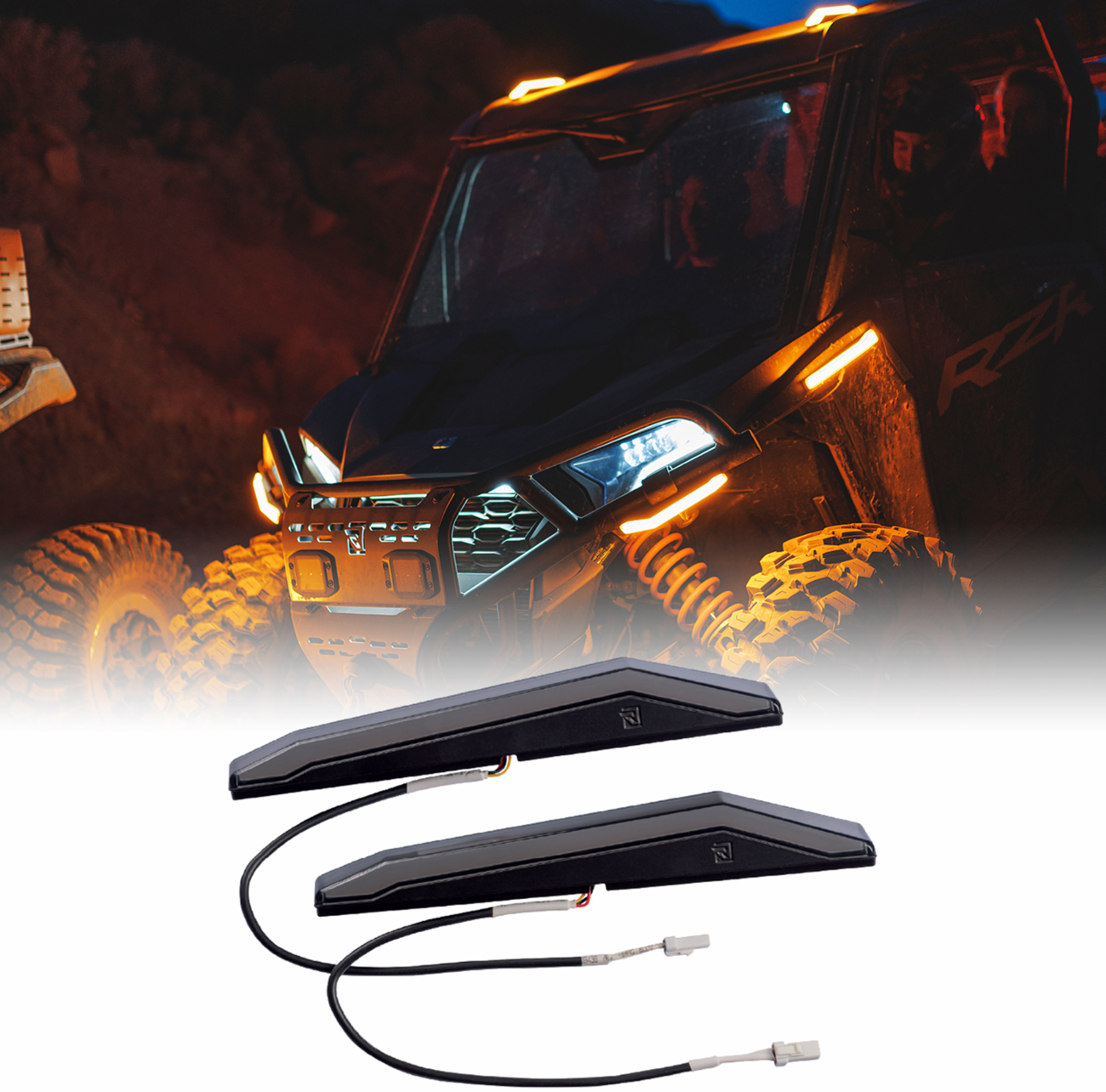 Ravek Apex Lights™ - Running - Amber - RZR Polaris