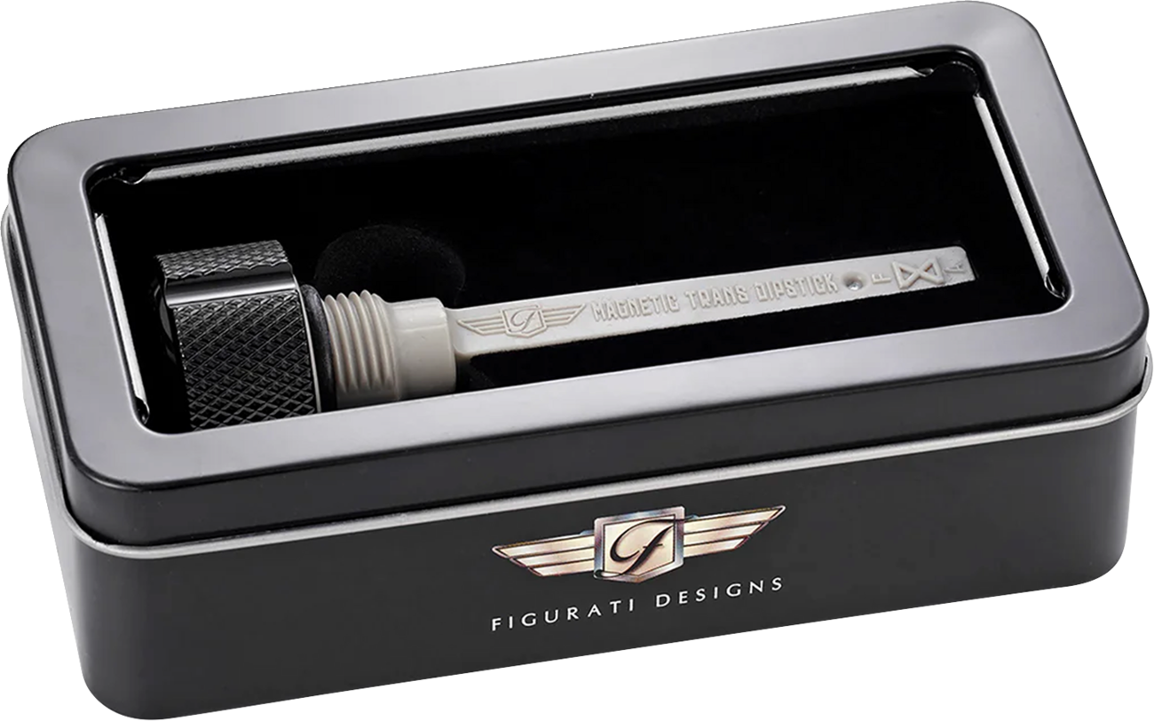 Figurati Designs Stainless Steel Knurled Magnetic Transmission Dipstick For Harley 6-Speed 2006-2025