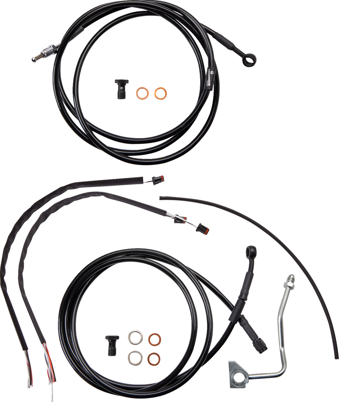 Burly Handlebar Cable Installation Kit For Harley Touring w/ ABS 2017-2020