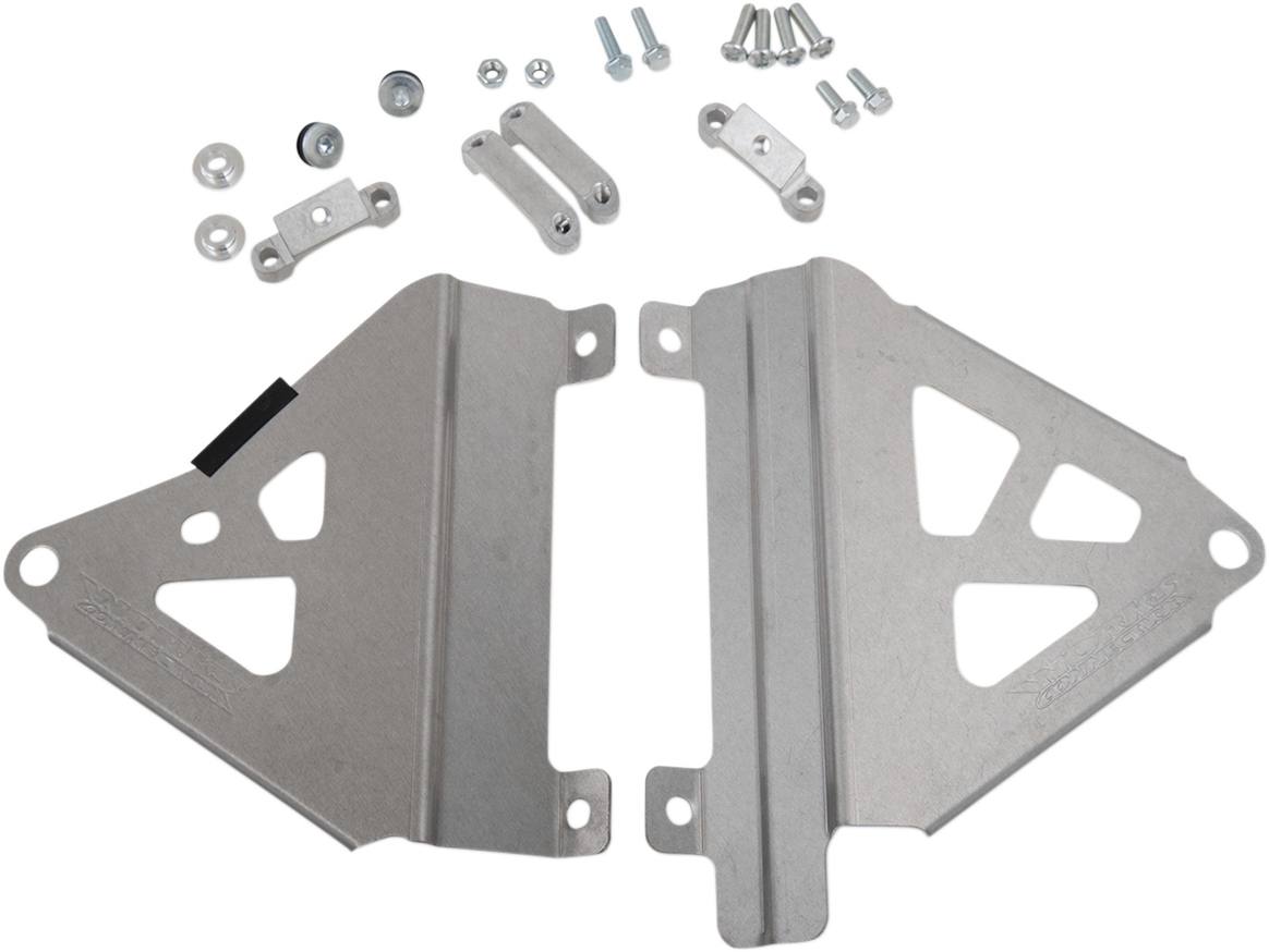 Works connection Radiator Brace Set - Silver - Honda