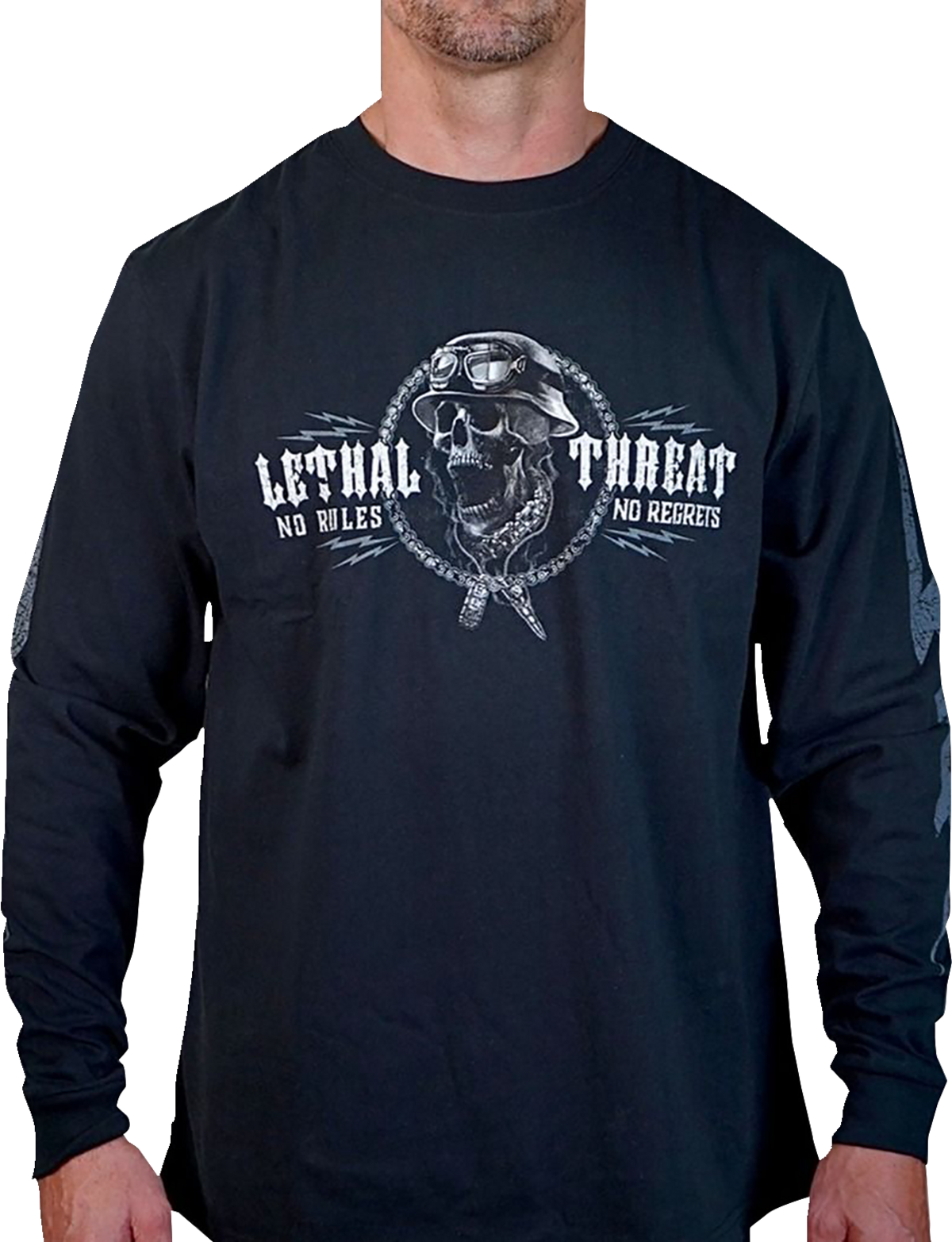 LETHAL THREAT Flash and Bones Long-Sleeve T-Shirt