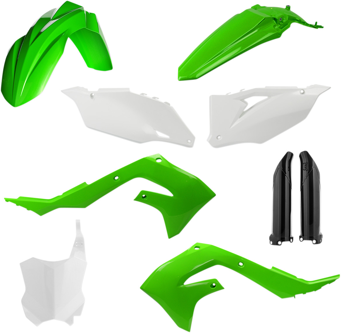 Acerbis Full Replacement Body Kit - '19 OEM Green/White/Black 2021-2024 Kawasaki KX250 / 2019-2023 Kawasaki KX450 / 2021-2024 Kawasaki KX250X
