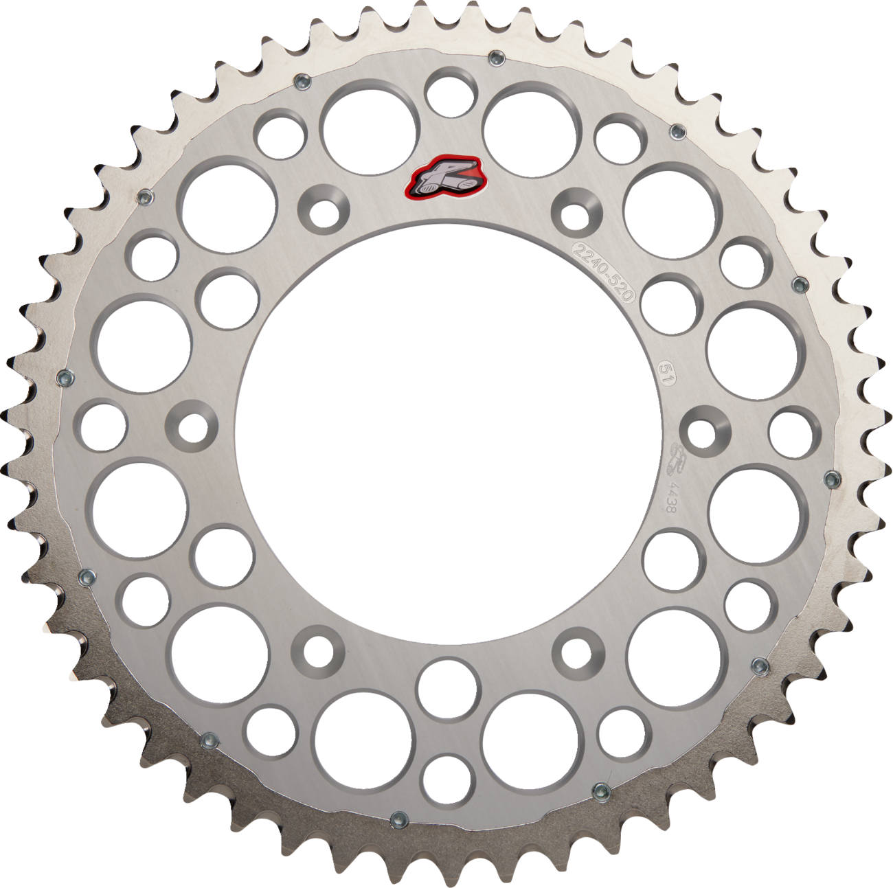 Renthal Twinring™ Rear Sprocket - 51 Tooth - Silver - Gas Gas/Husqvarna/KTM 51T